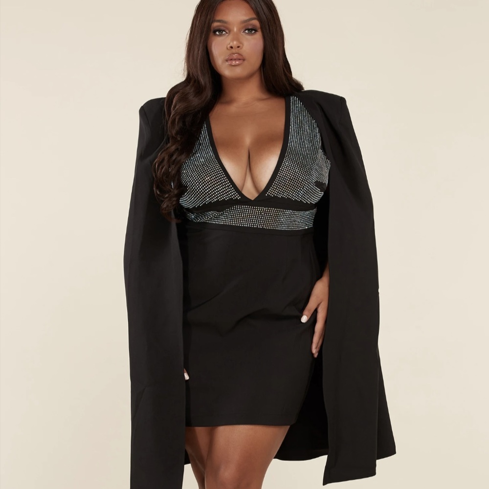 yes, and? cape dress - plus